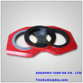 red painted hard alloy putzmeister wear plate cuting ring